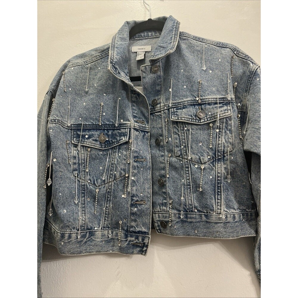 Women's Jeans Jacket With Stones‎ Small